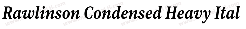Rawlinson Condensed Heavy Italic字体转换